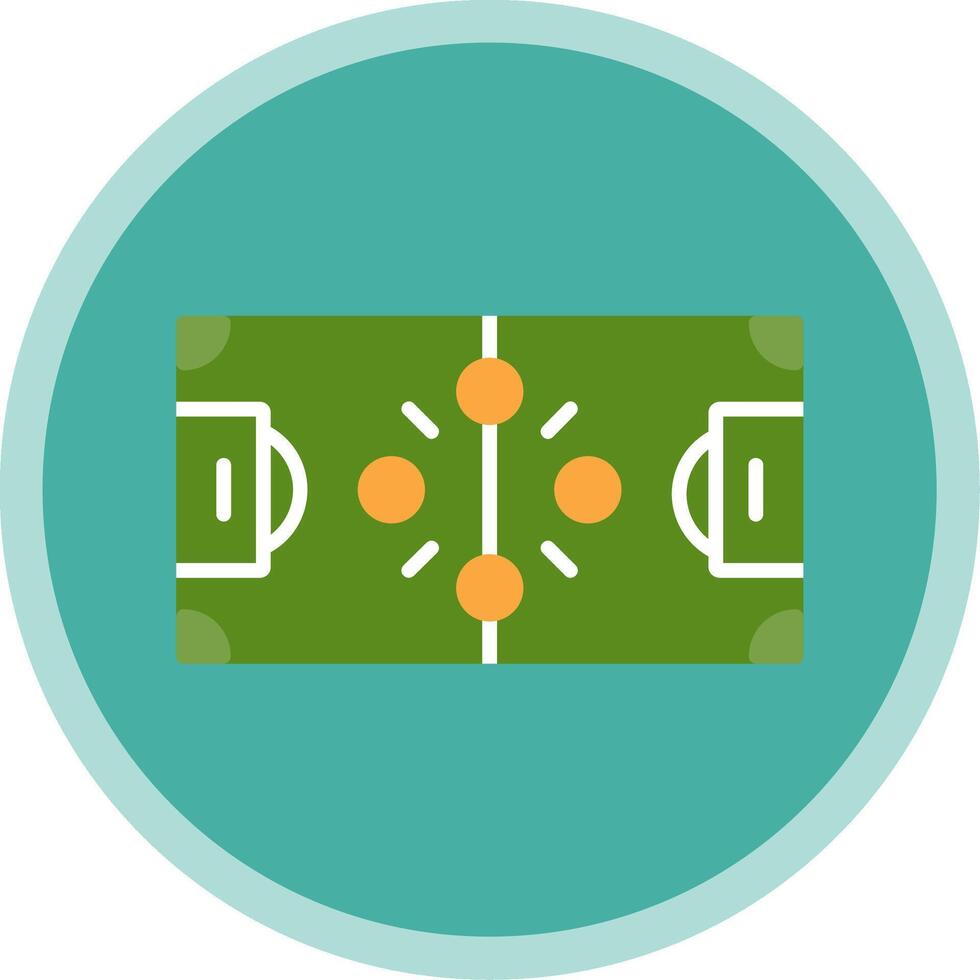Football Strategy Flat Multi Circle Icon vector