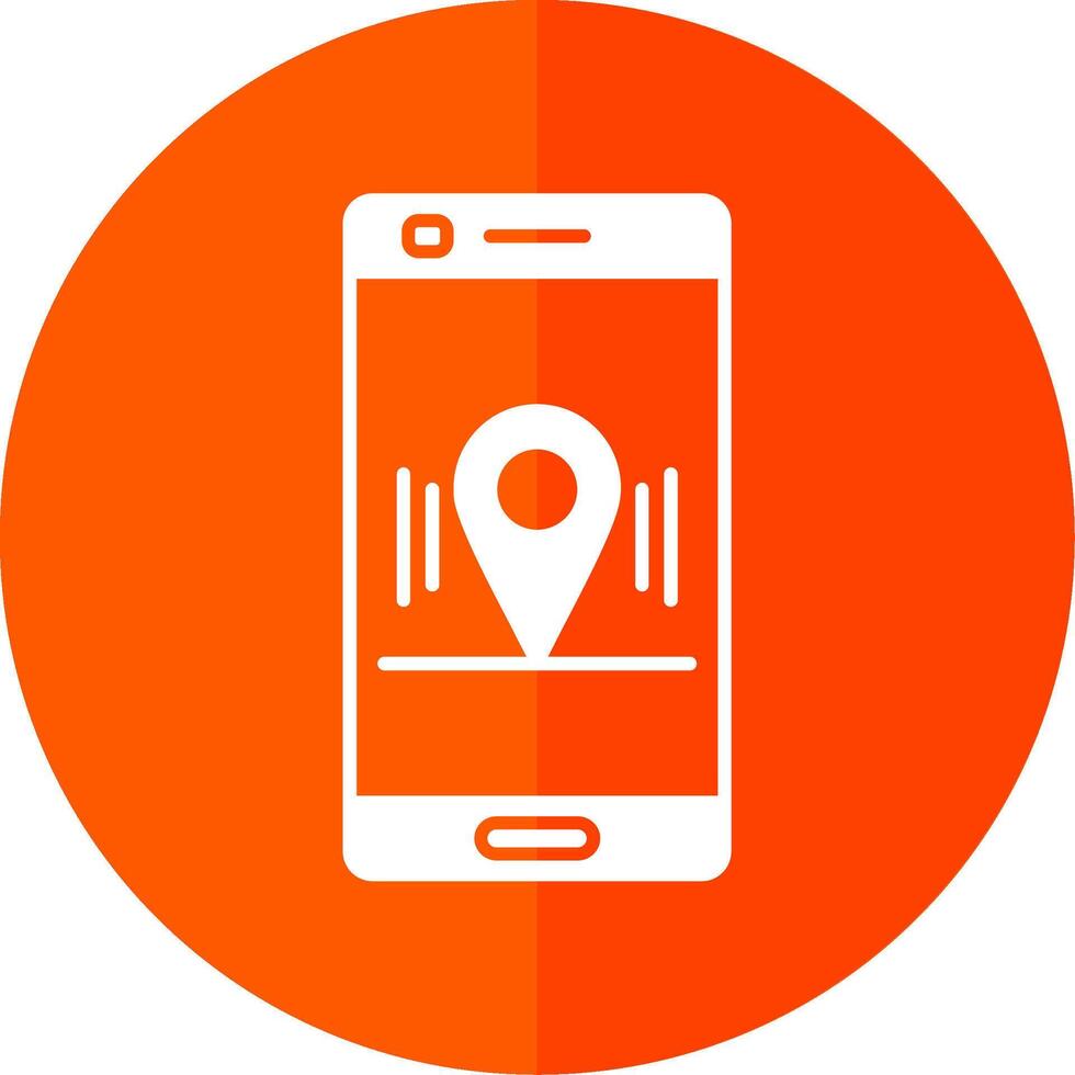 Location Glyph Red Circle Icon vector