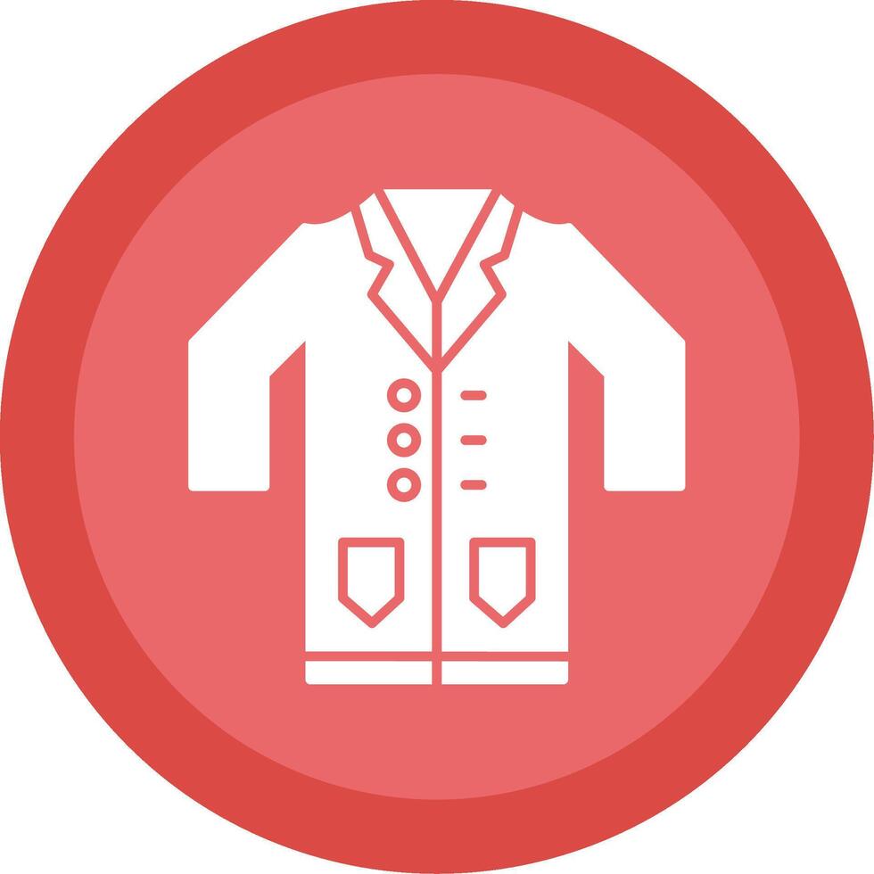 Lab Coat Glyph Multi Circle Icon vector