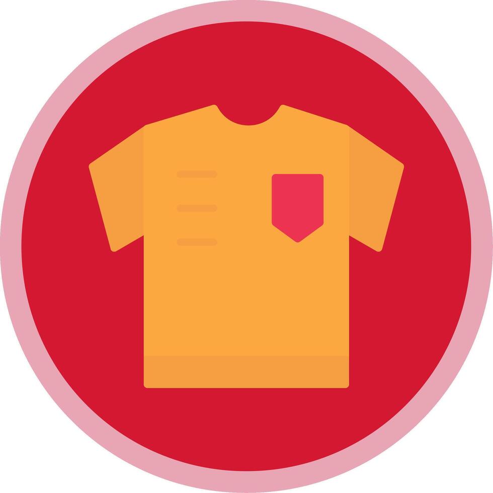 Referee Shirt Flat Multi Circle Icon vector