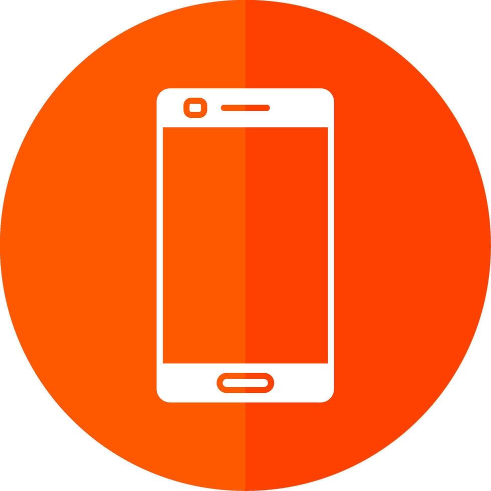 Mobile phone Glyph Red Circle Icon vector