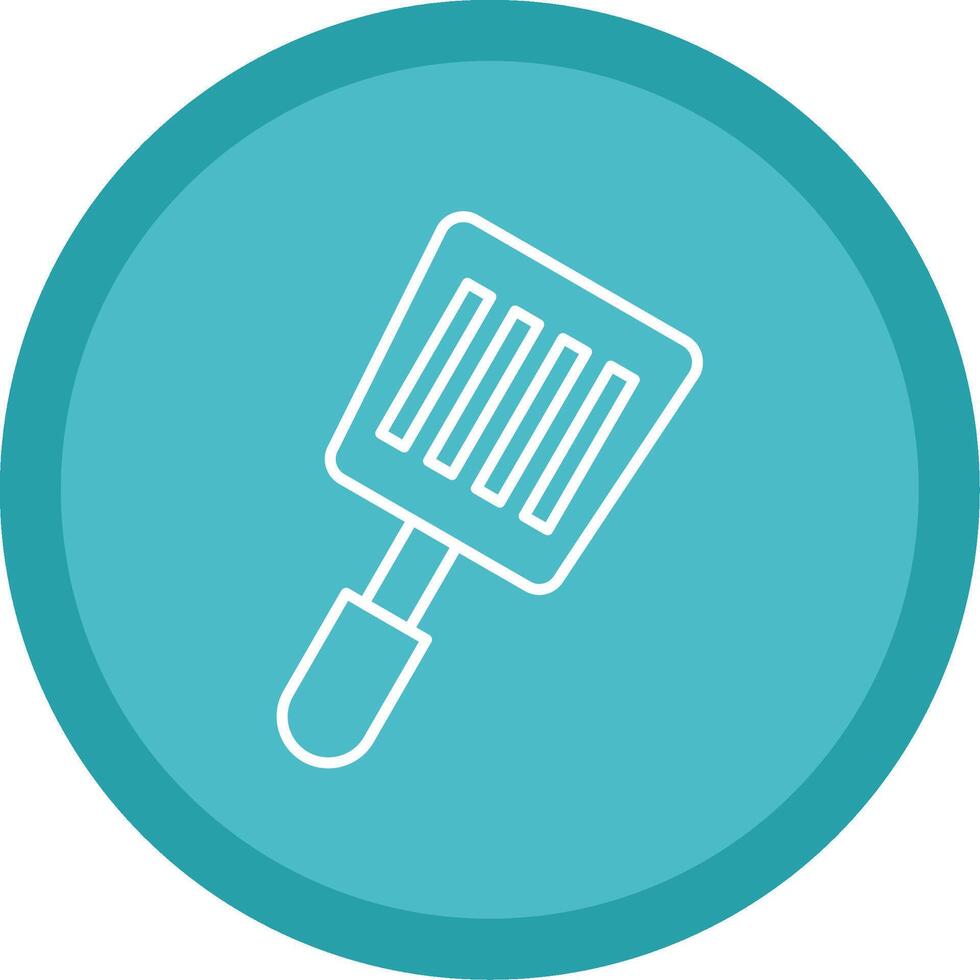 Spatula Line Multi Circle Icon vector