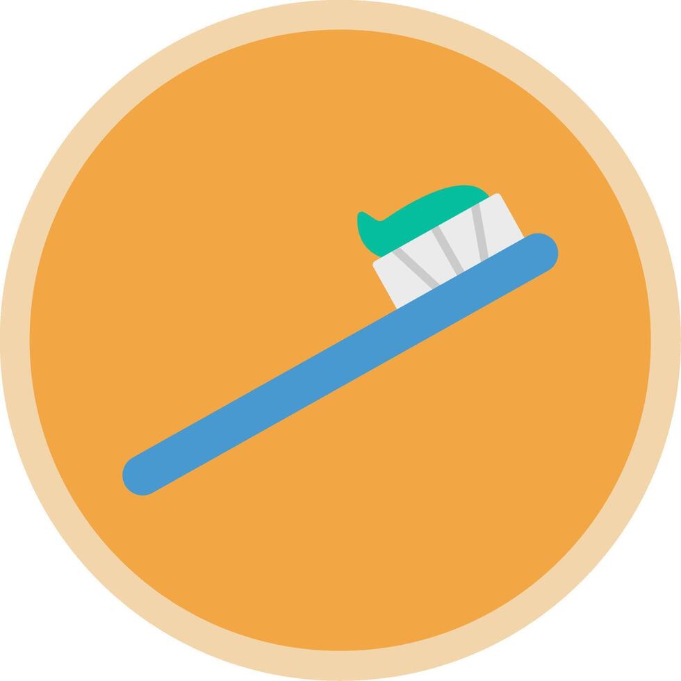 Toothbrush Flat Multi Circle Icon vector