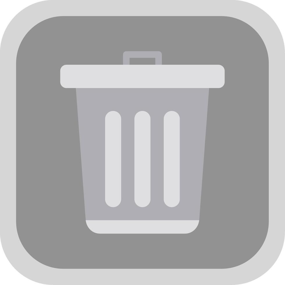 Garbage Flat Round Corner Icon vector