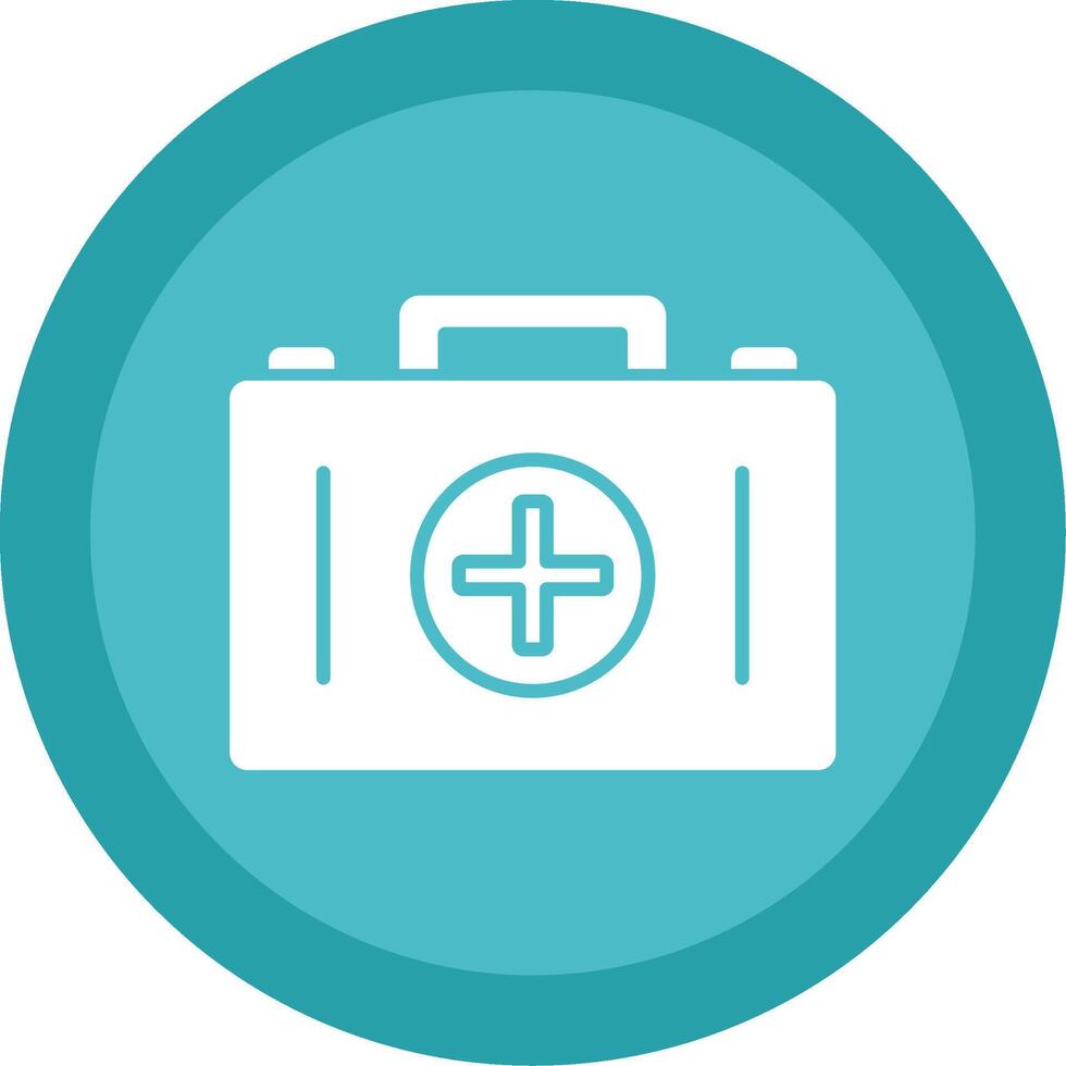 Medical Kit Glyph Multi Circle Icon vector