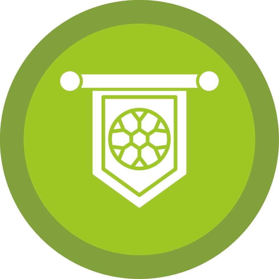 Football Banner Glyph Multi Circle Icon vector