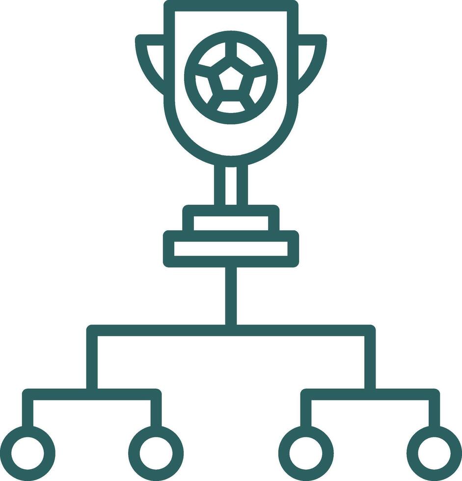 PlayOff Line Gradient Round Corner Icon vector