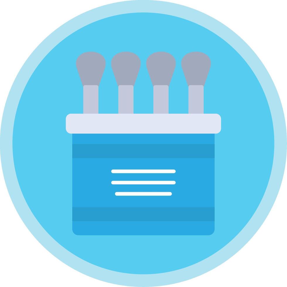 Cotton Swab Flat Multi Circle Icon vector