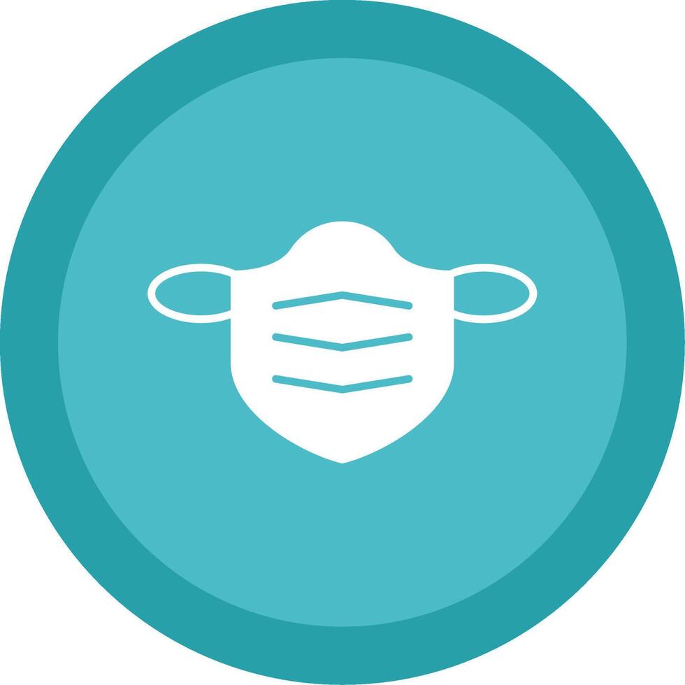 Surgical Mask Glyph Multi Circle Icon vector