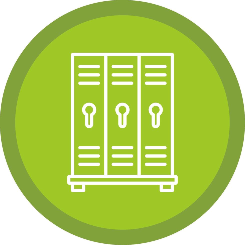 Lockers Line Multi Circle Icon vector
