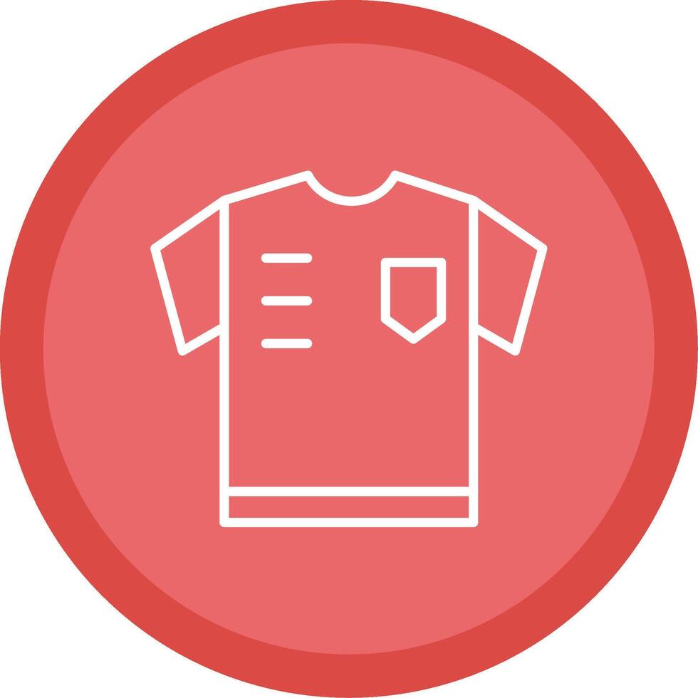 Referee Shirt Line Multi Circle Icon vector