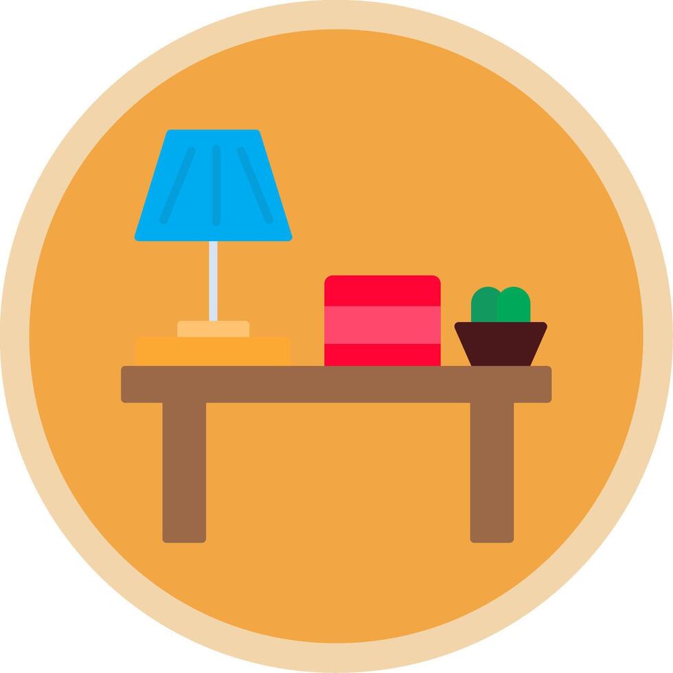 Table Lamp Flat Multi Circle Icon vector