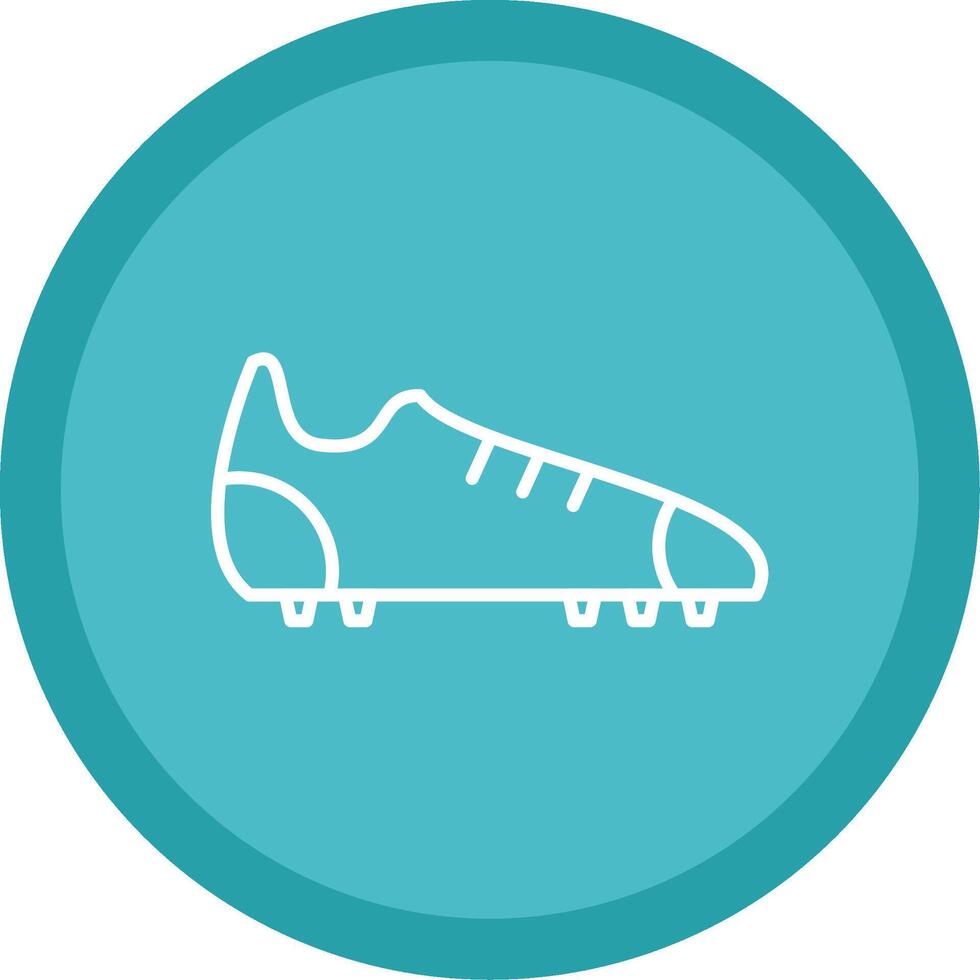 fútbol americano botas línea multi circulo icono vector