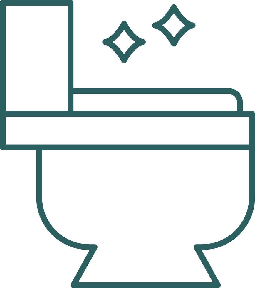 Toilet Line Gradient Round Corner Icon vector