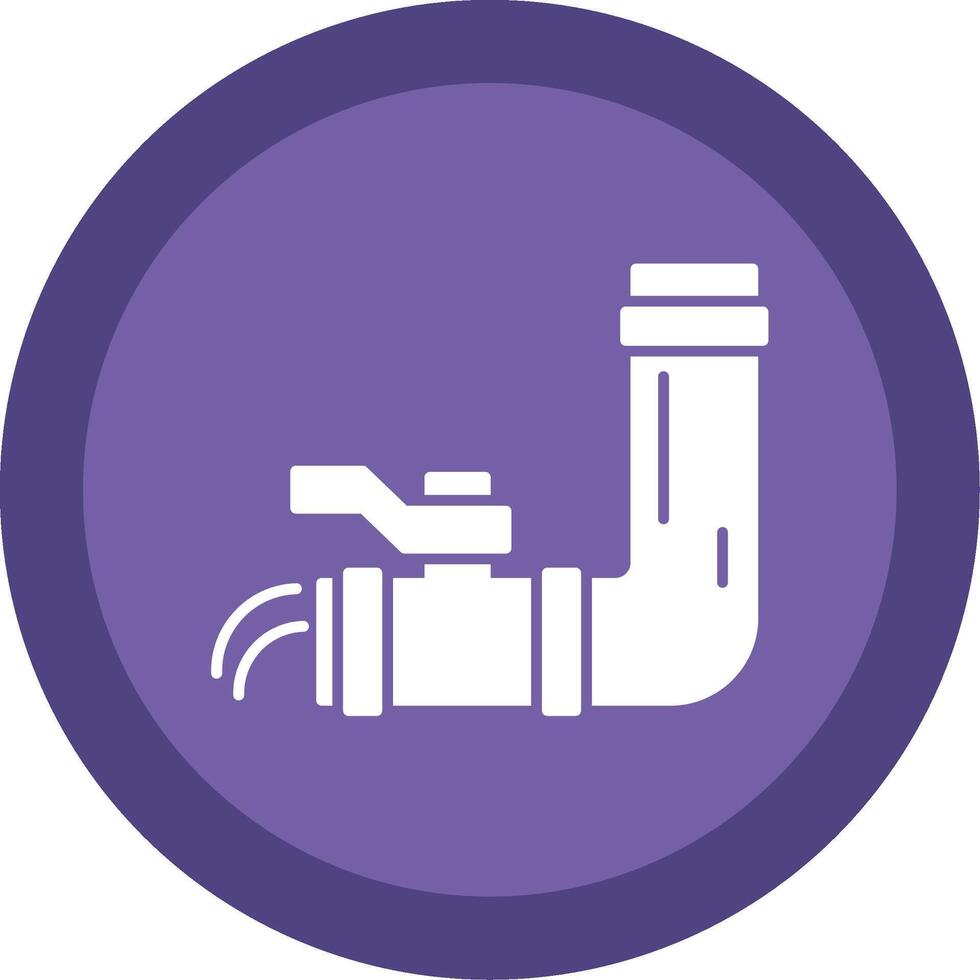 Water Supply Glyph Multi Circle Icon vector