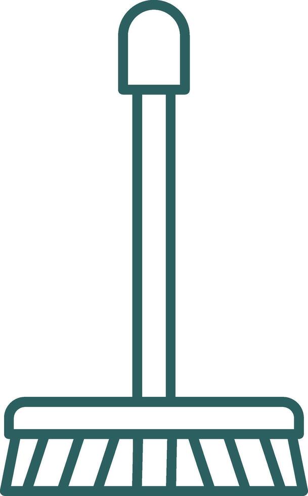 Mop Line Gradient Round Corner Icon vector