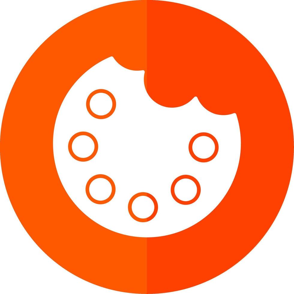 Palette Glyph Red Circle Icon vector