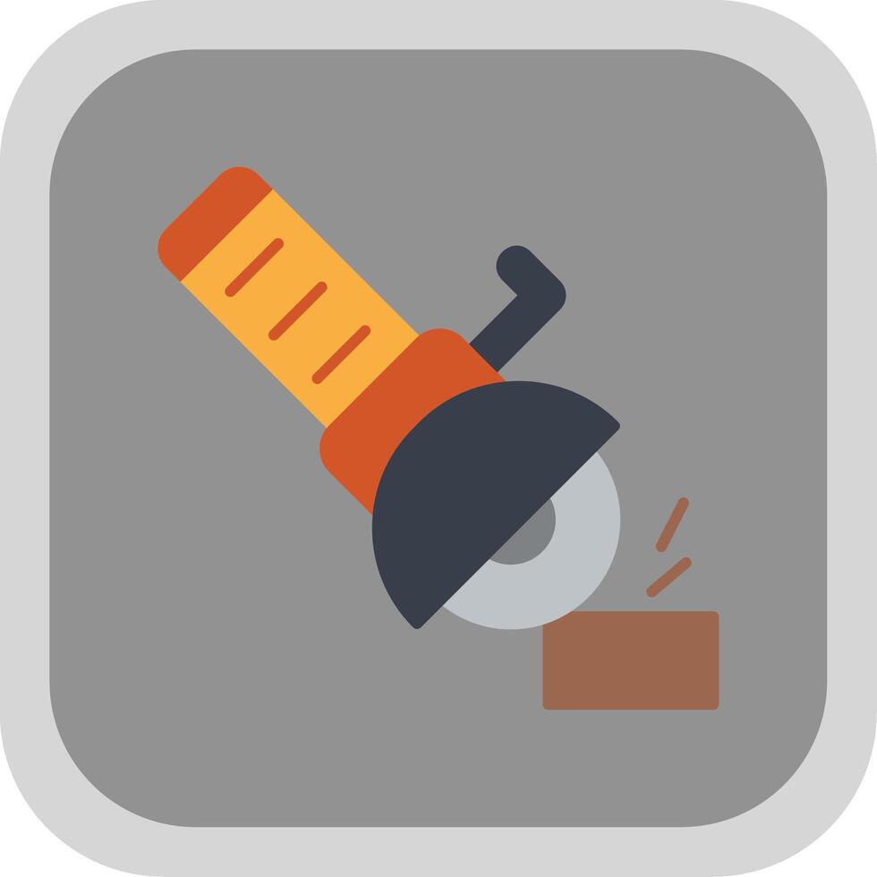 Grinder Flat Round Corner Icon vector