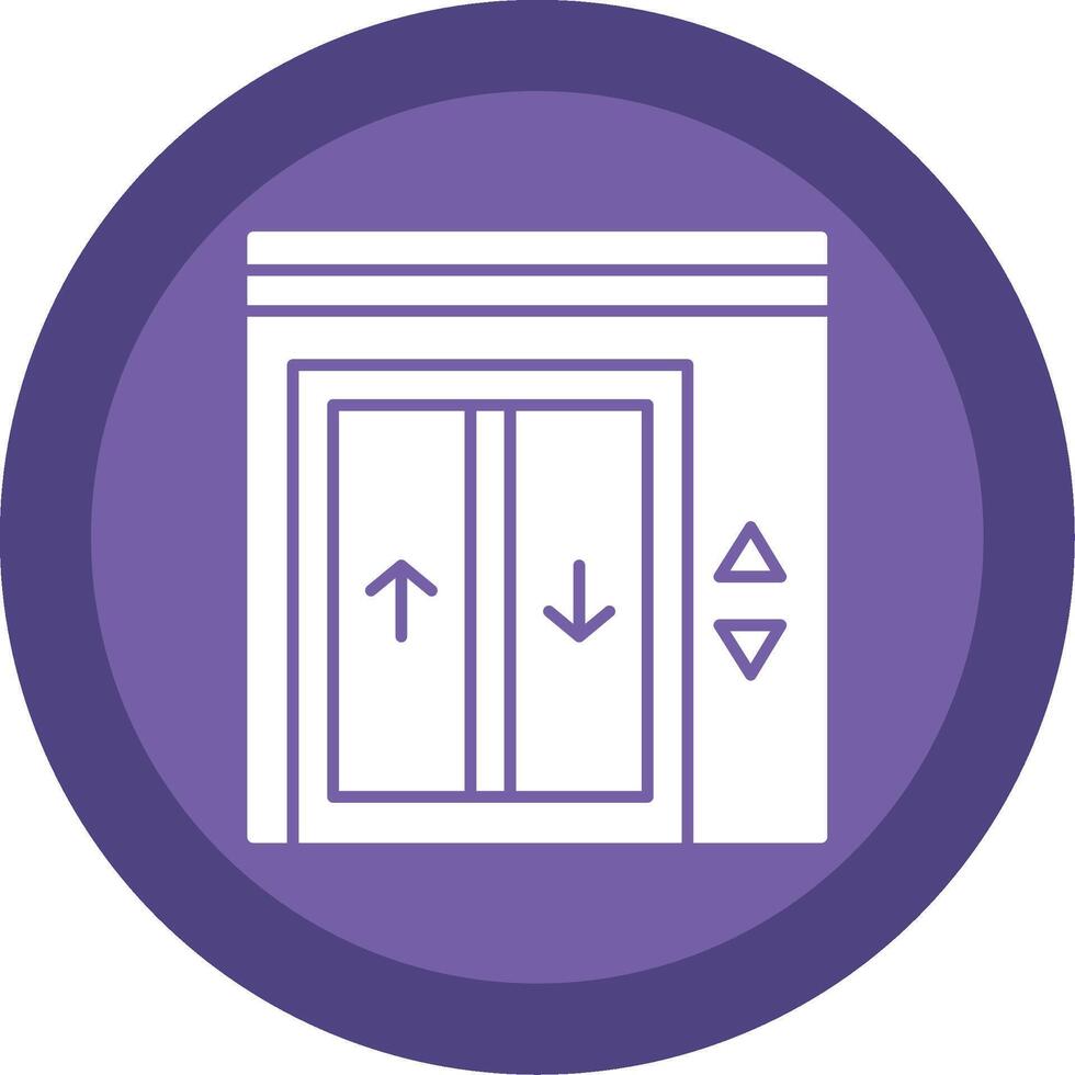 Elevator Glyph Multi Circle Icon vector