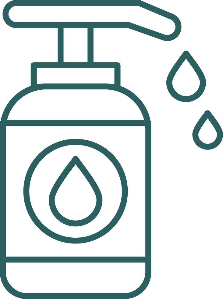 Lotion Line Gradient Round Corner Icon vector
