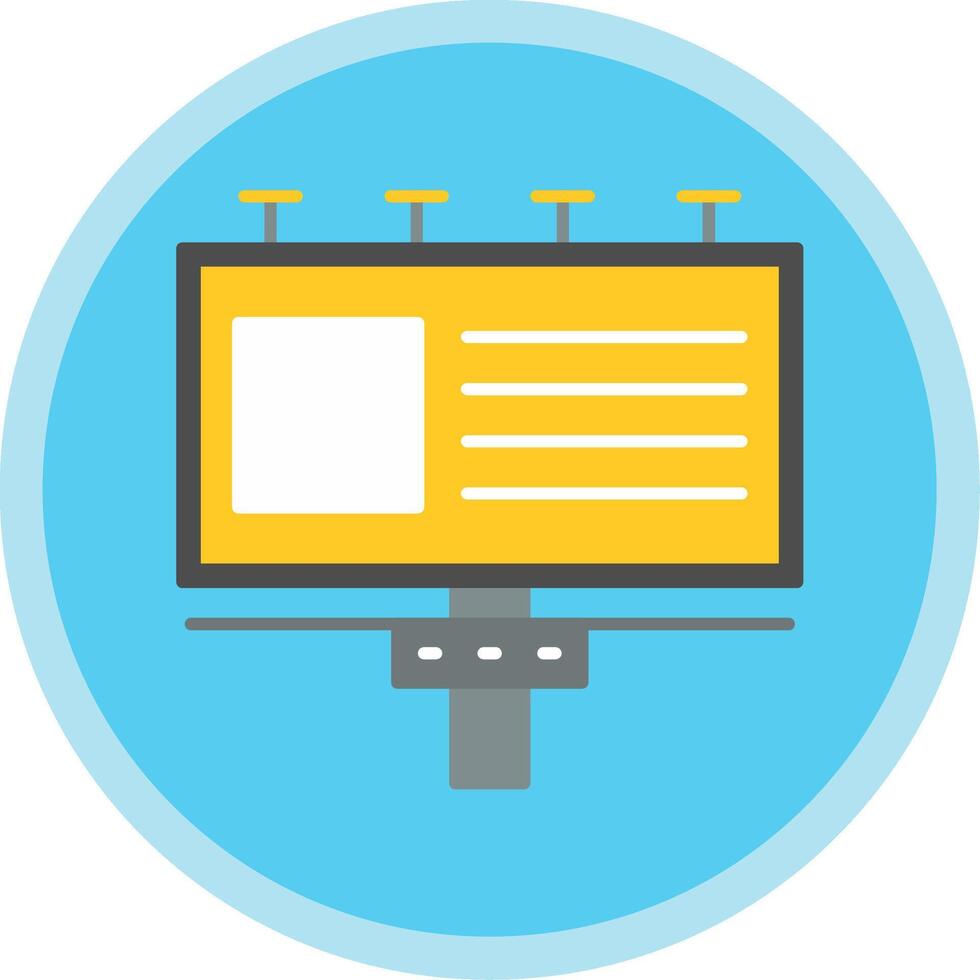 Billboards Flat Multi Circle Icon vector