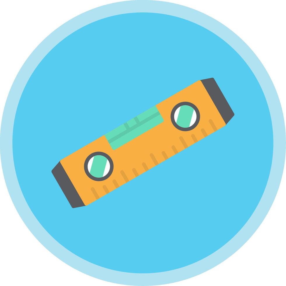 Level Tool Flat Multi Circle Icon vector