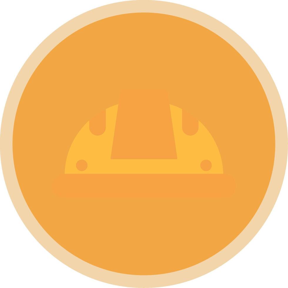 Construction Helmet Flat Multi Circle Icon vector