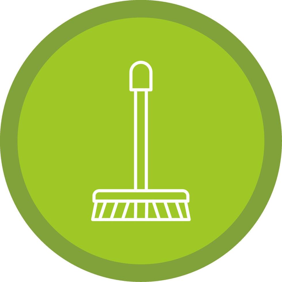 Mop Line Multi Circle Icon vector