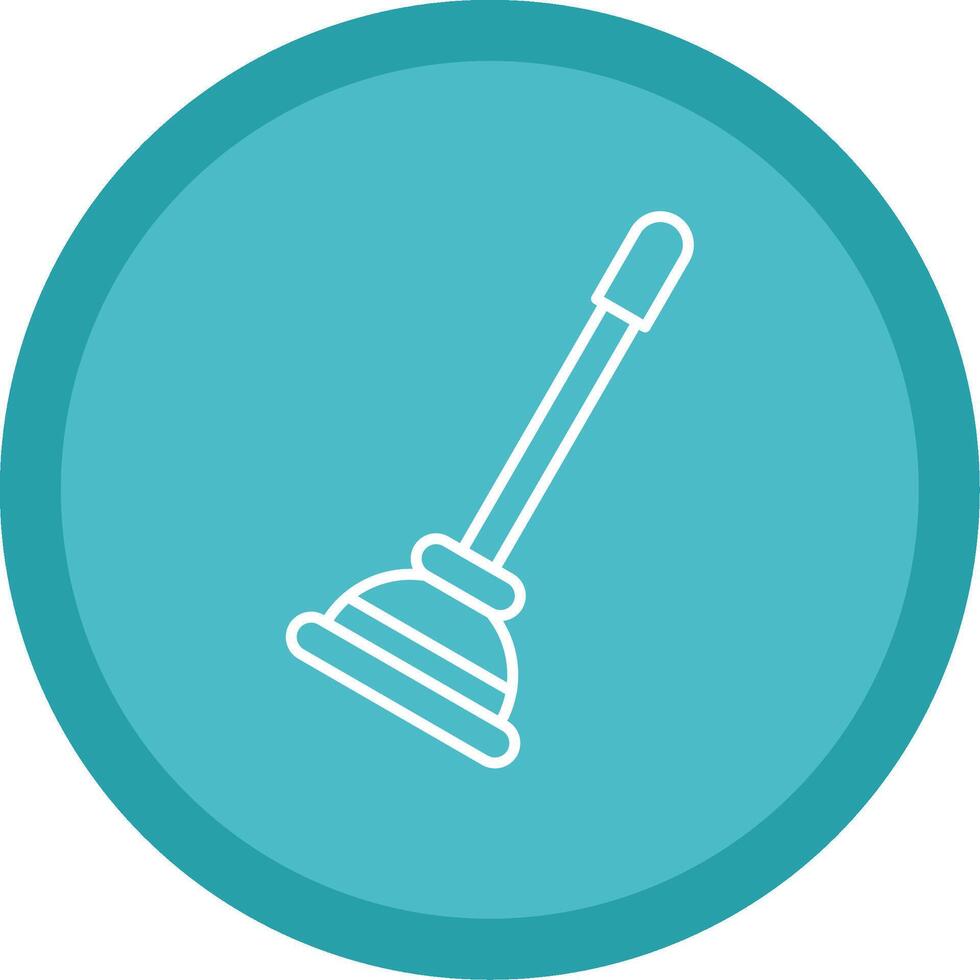 Plunger Line Multi Circle Icon vector