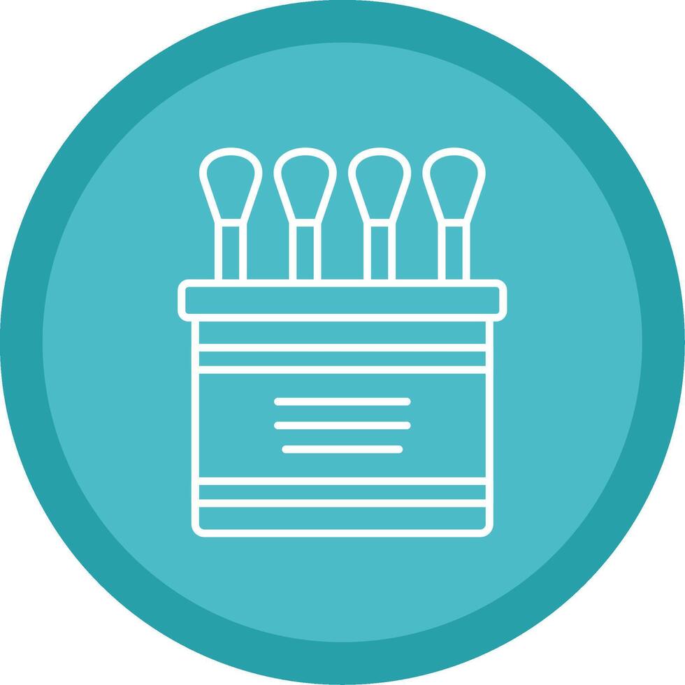 Cotton Swab Line Multi Circle Icon vector