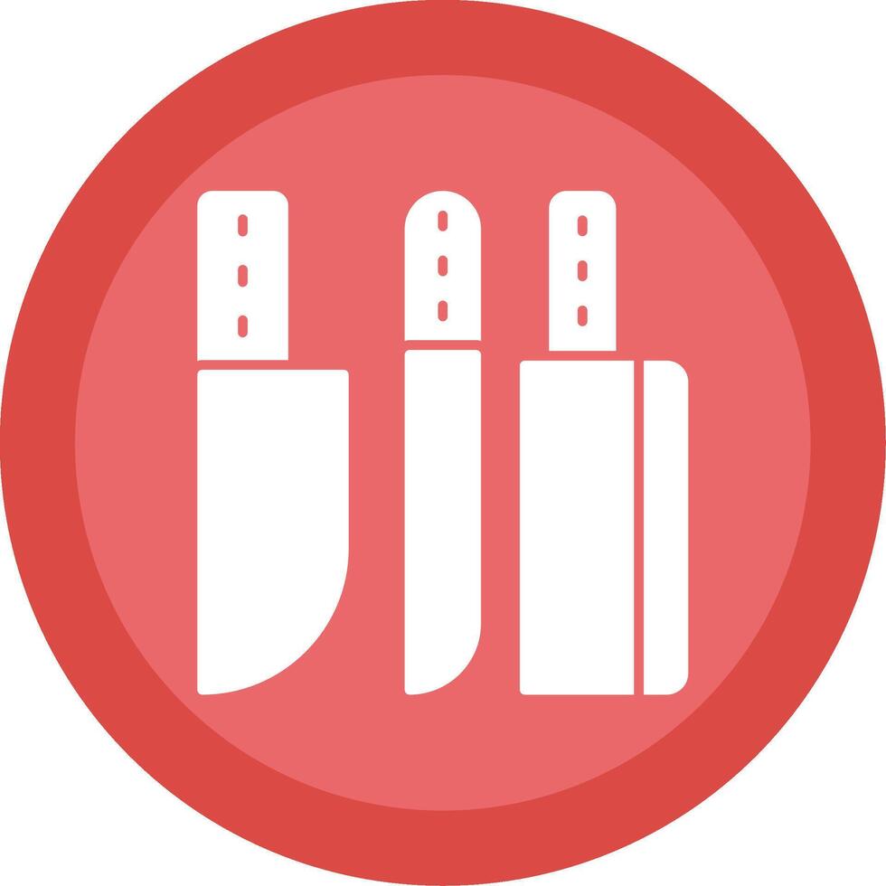 Knives Glyph Multi Circle Icon vector