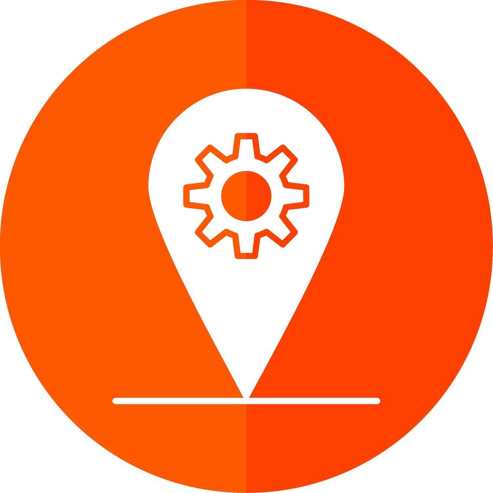 Localization Glyph Red Circle Icon vector