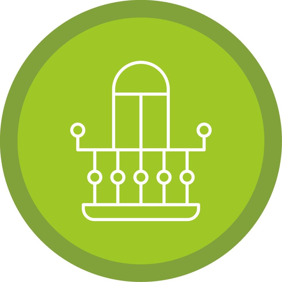 Balcony Line Multi Circle Icon vector