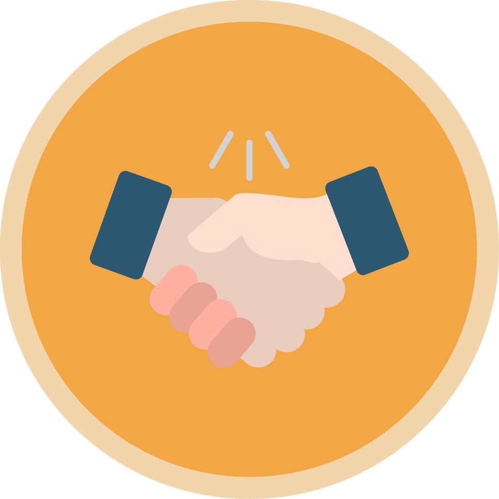 Handshake Flat Multi Circle Icon vector