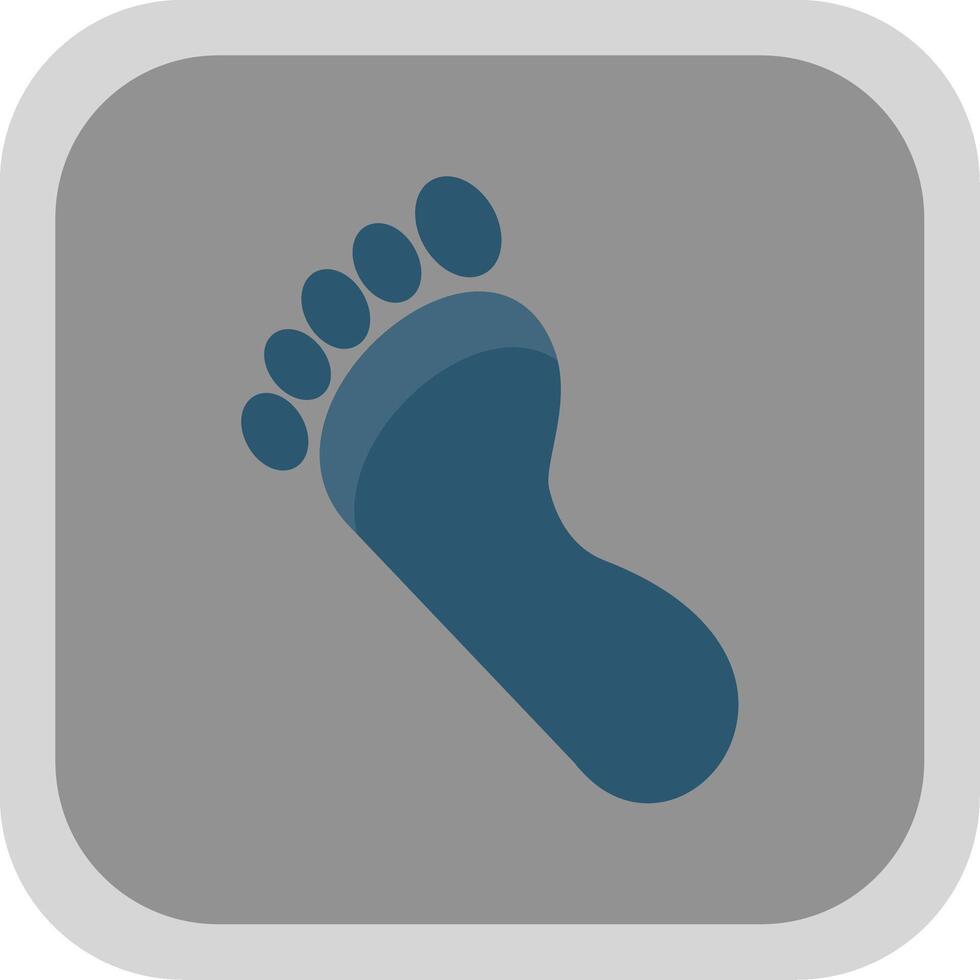 Footprint Flat Round Corner Icon vector