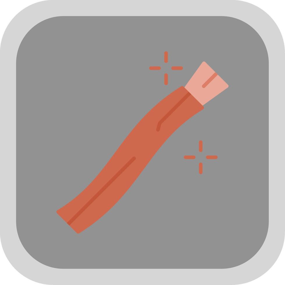 miswak plano redondo esquina icono vector