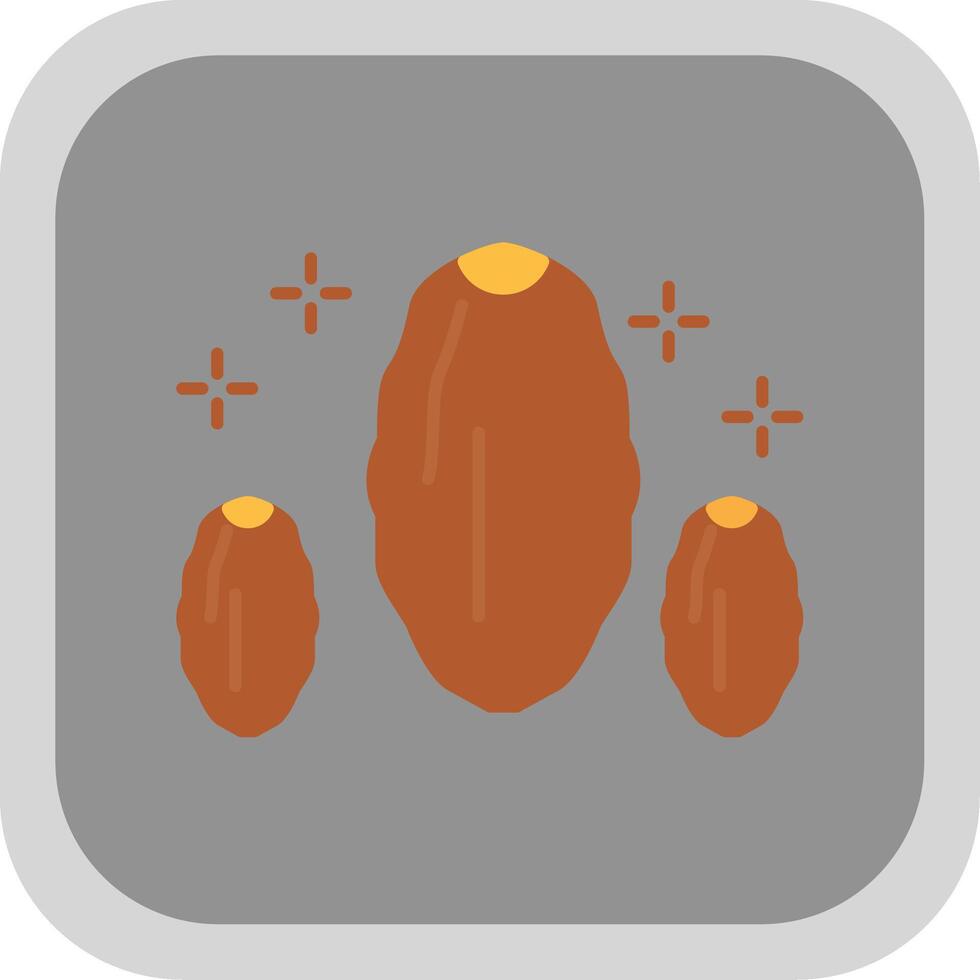 Dates Flat Round Corner Icon vector