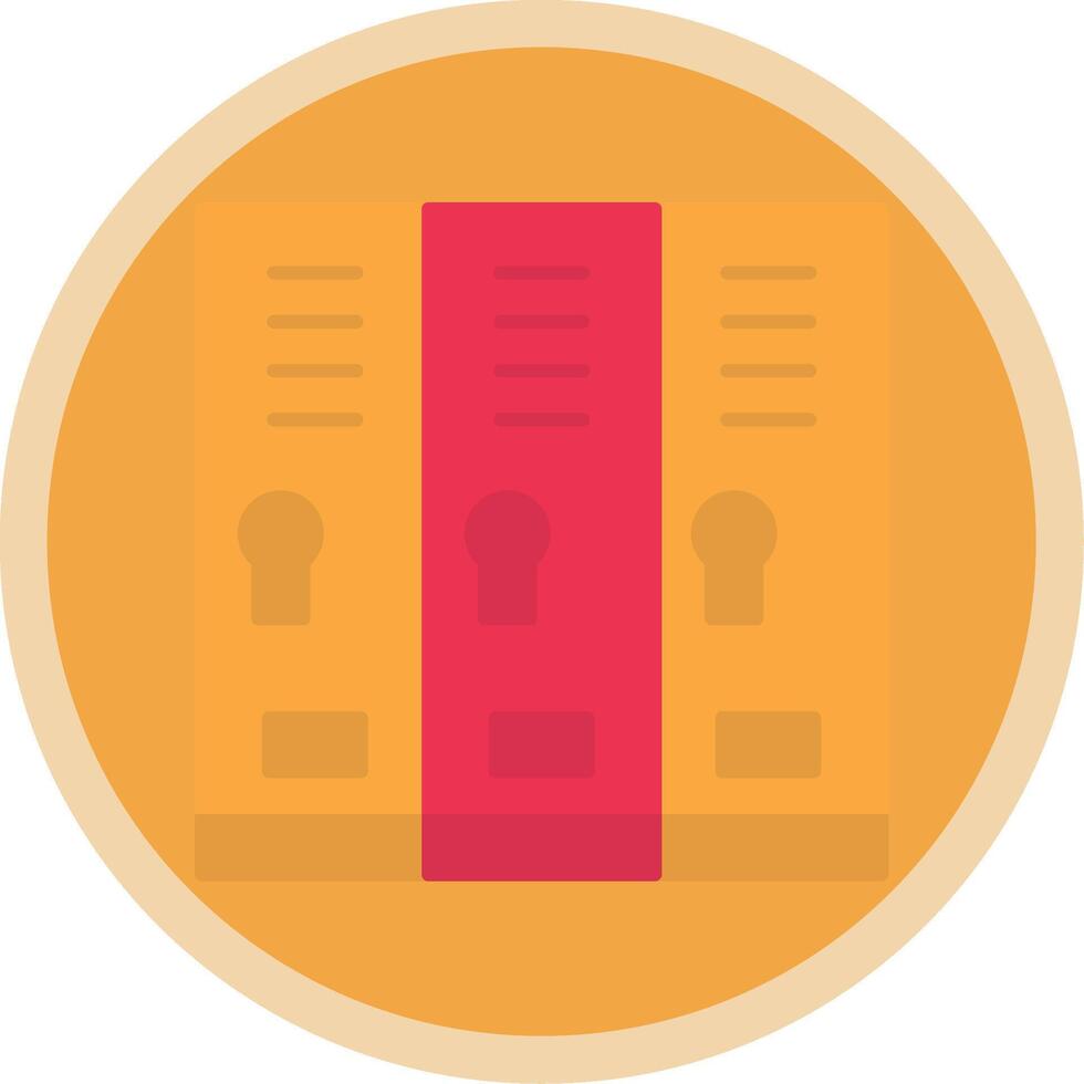 Locker Room Flat Multi Circle Icon vector