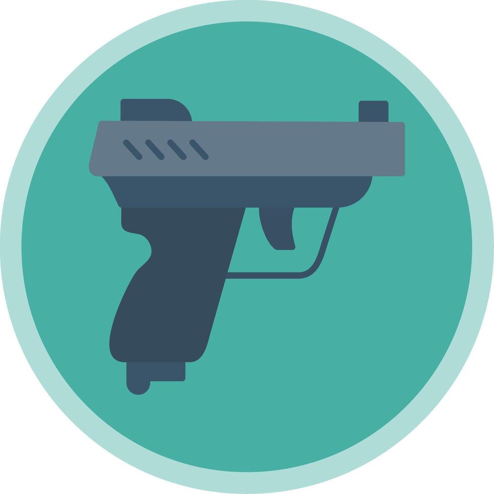 pistola plano multi circulo icono vector