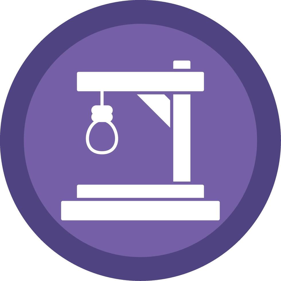 Gallows Glyph Multi Circle Icon vector