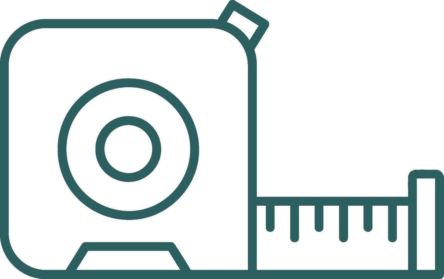 Measuring Line Gradient Round Corner Icon vector