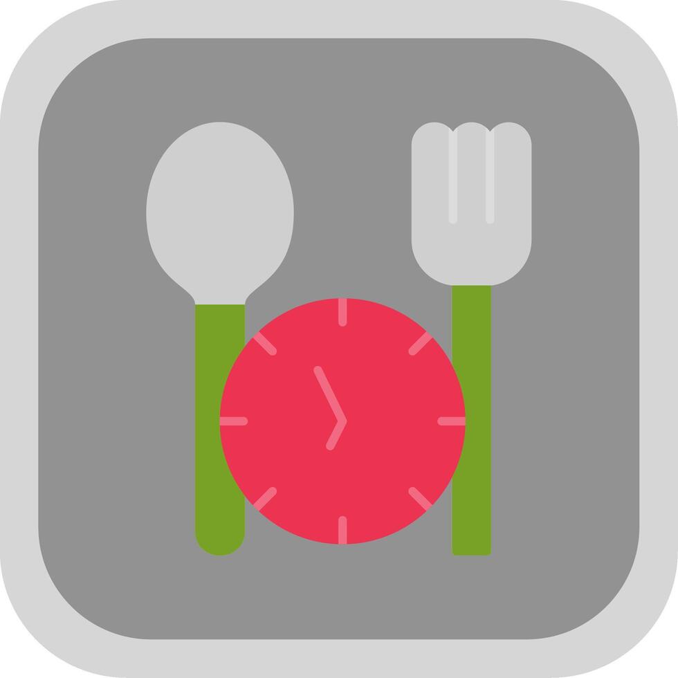 Fasting Flat Round Corner Icon vector