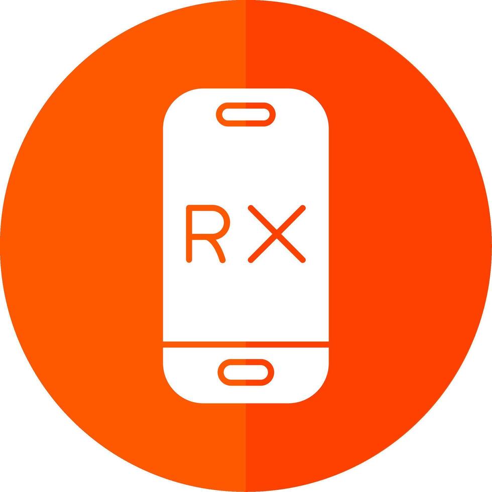 Rx Glyph Red Circle Icon vector