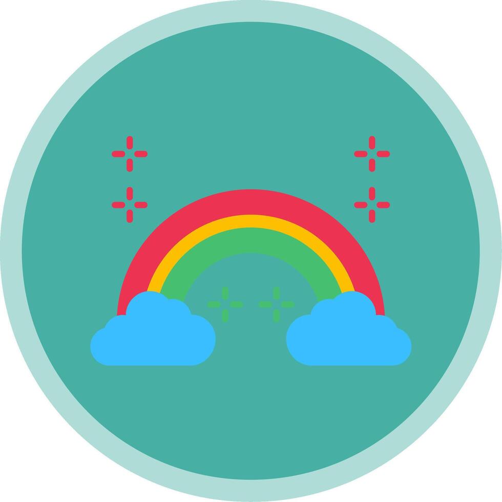 Rainbow Flat Multi Circle Icon vector