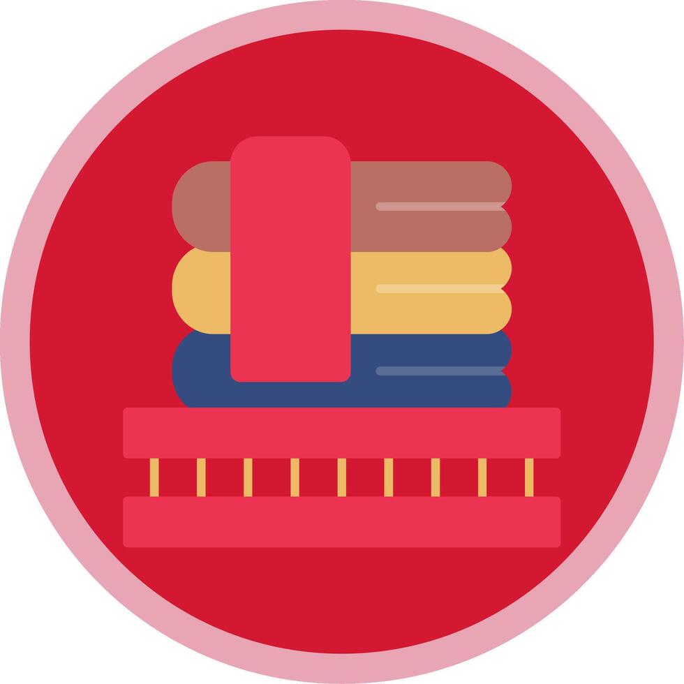 Blanket Flat Multi Circle Icon vector