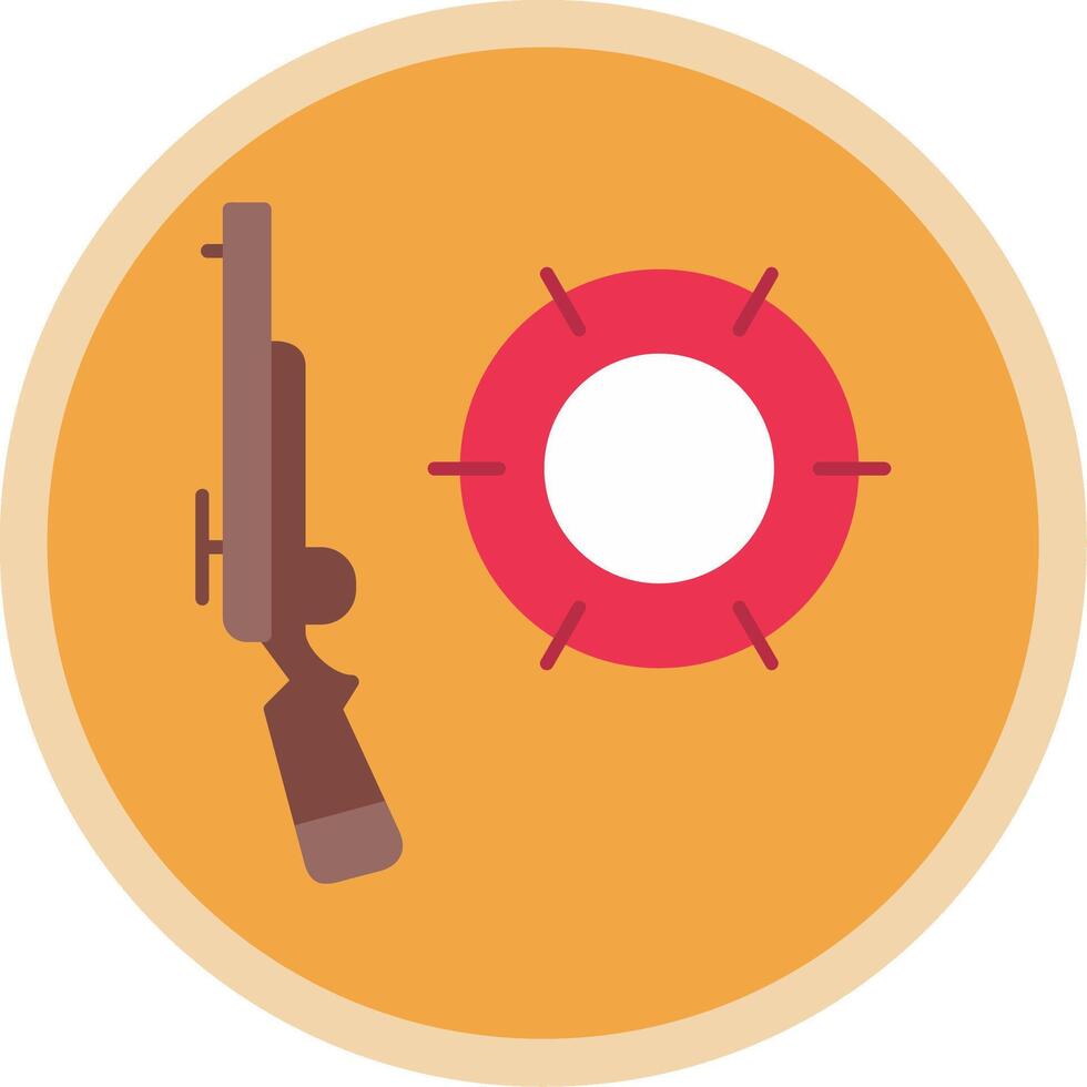 Hunting Flat Multi Circle Icon vector