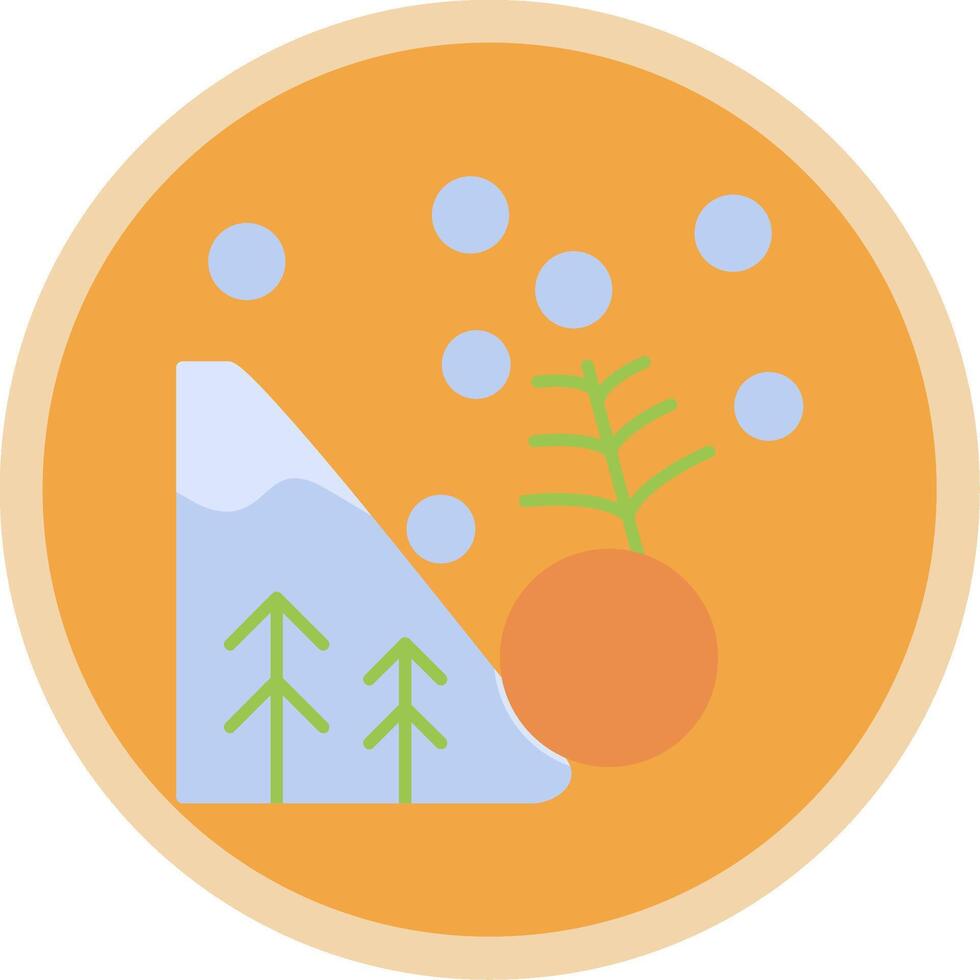 Avalanche Flat Multi Circle Icon vector