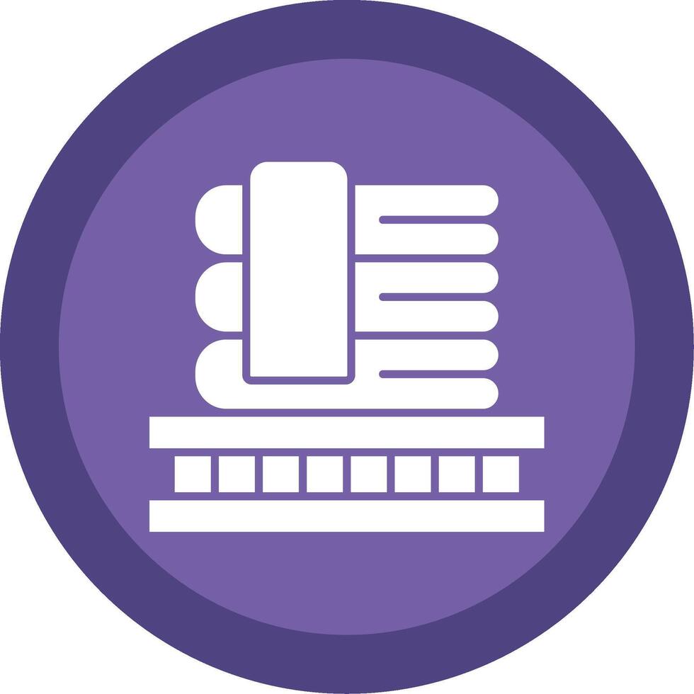 Blanket Glyph Multi Circle Icon vector