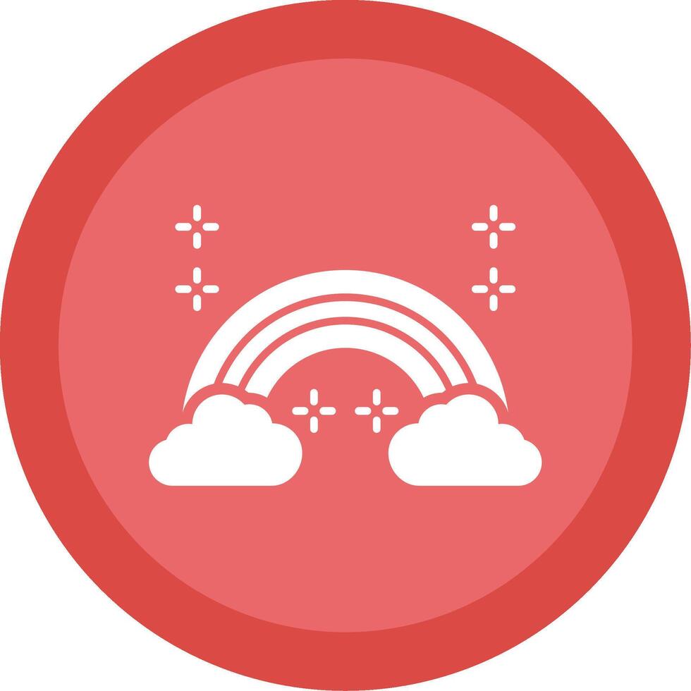 Rainbow Glyph Multi Circle Icon vector
