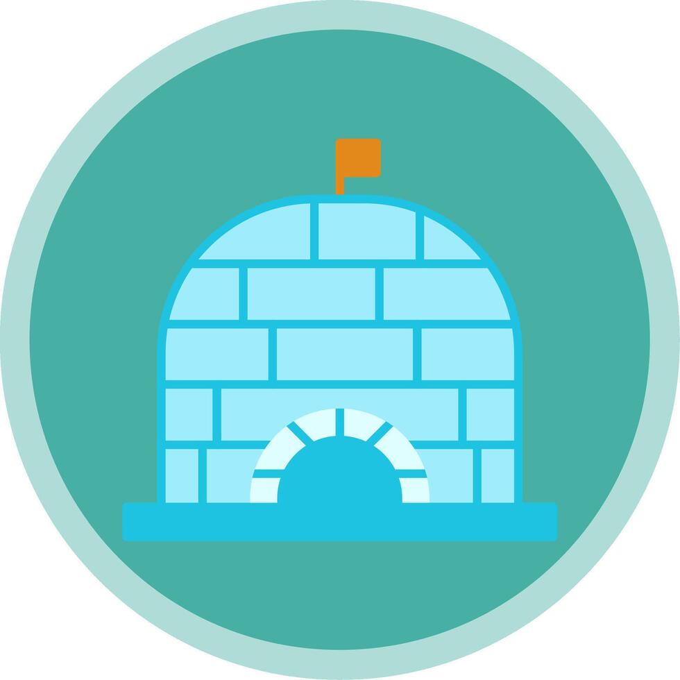 Igloo Flat Multi Circle Icon vector
